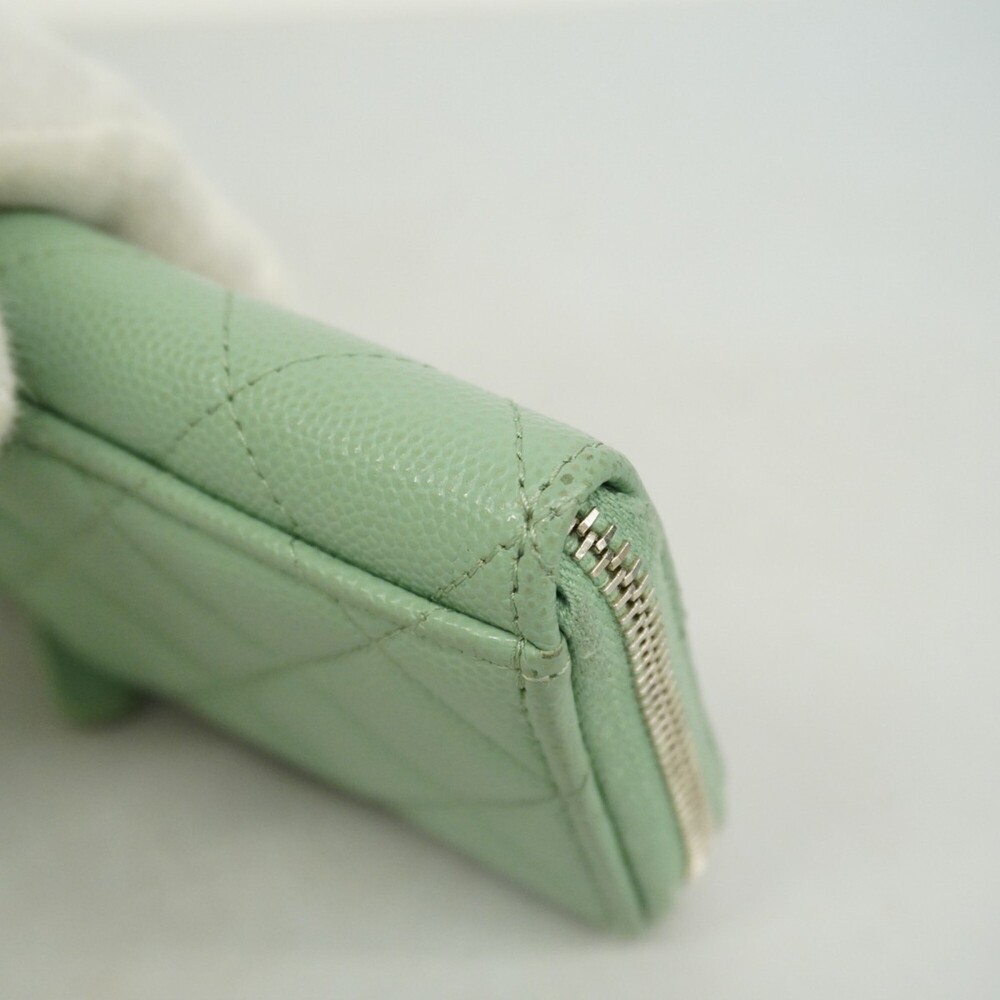 CHANEL Green Caviar Leather Wallet - Picture 7 of 11